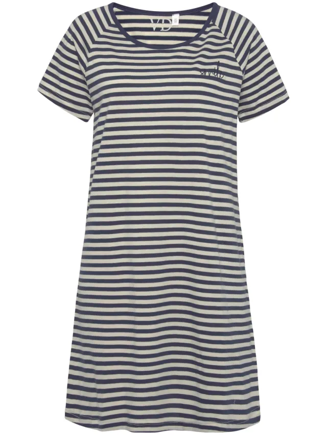 bigshirt donkerblauw gestreept