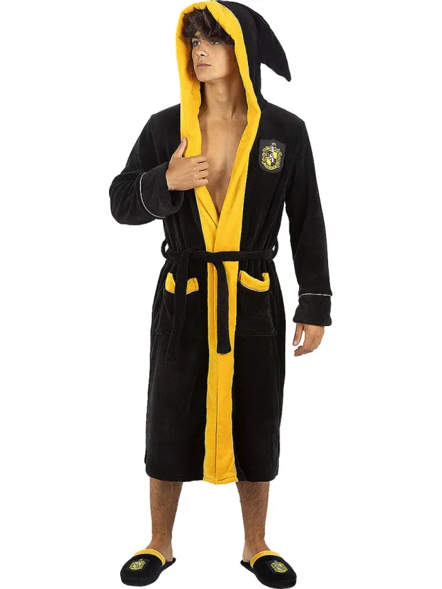 Funidelia Harry Potter Huffelpuf Badjas voor vrouwen en mannen Geel