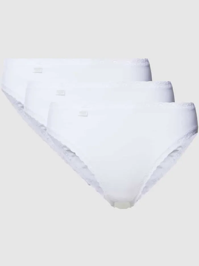 Sloggi Slip met schelprand in 3-pack Wit
