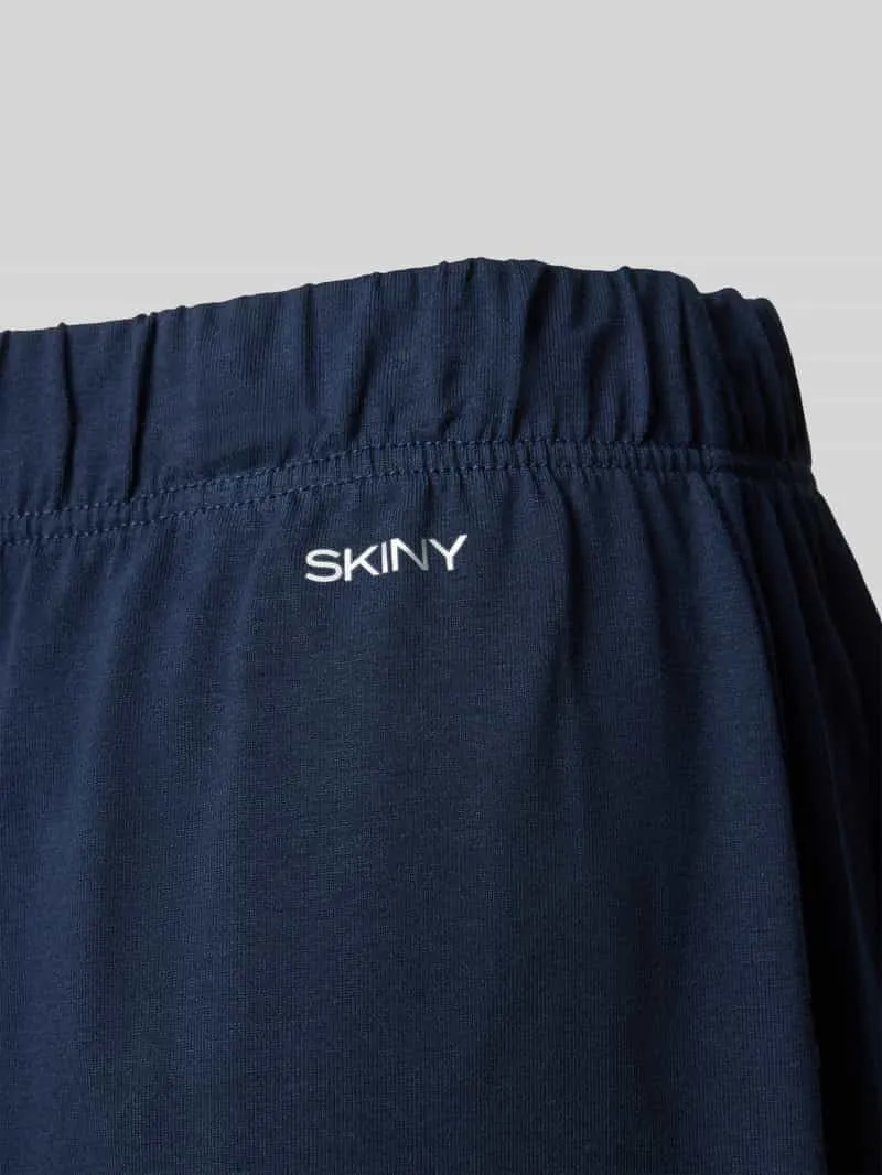 SKINY Relaxed fit pyjamabroek met logoprint donkerblauw, foto 2
