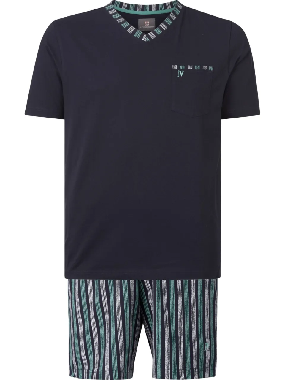 Jan Vanderstorm pyjama donkerblauw gestreept
