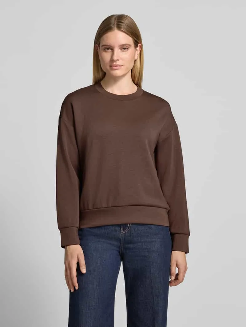 Marc O'Polo Regular fit shirt met lange mouwen van pyjama met verlaagde schouders Donkerbruin