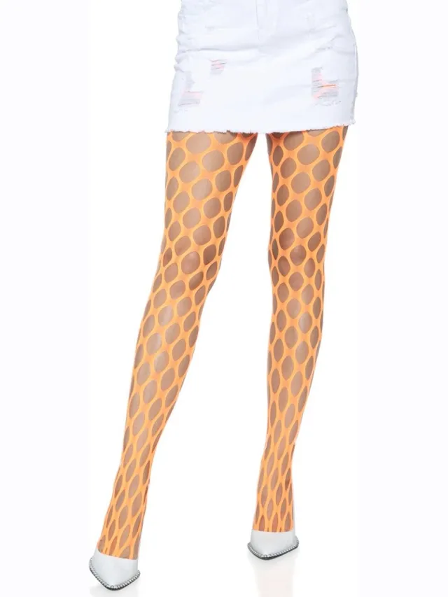 Leg Avenue Pothole Net Panty - Oranje