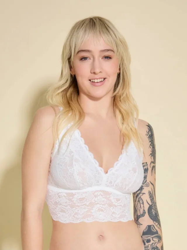 Cosabella Beugelloze Beha NSN PLUNGIE LONGLINE SOFT BRA WHITE Dames Wit