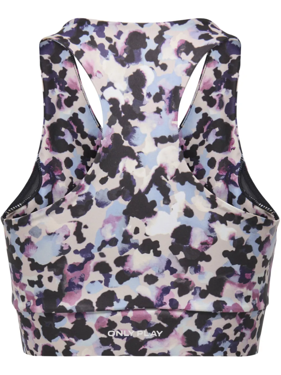 Only Play sport-bh medium support met print - ecru/zwart/lichtblauw/roze, foto 3
