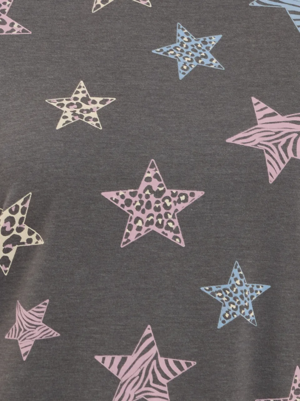 Yours Grijs Dieren Sterren Print Slaap Tshirt Nachthemd-56, foto 5