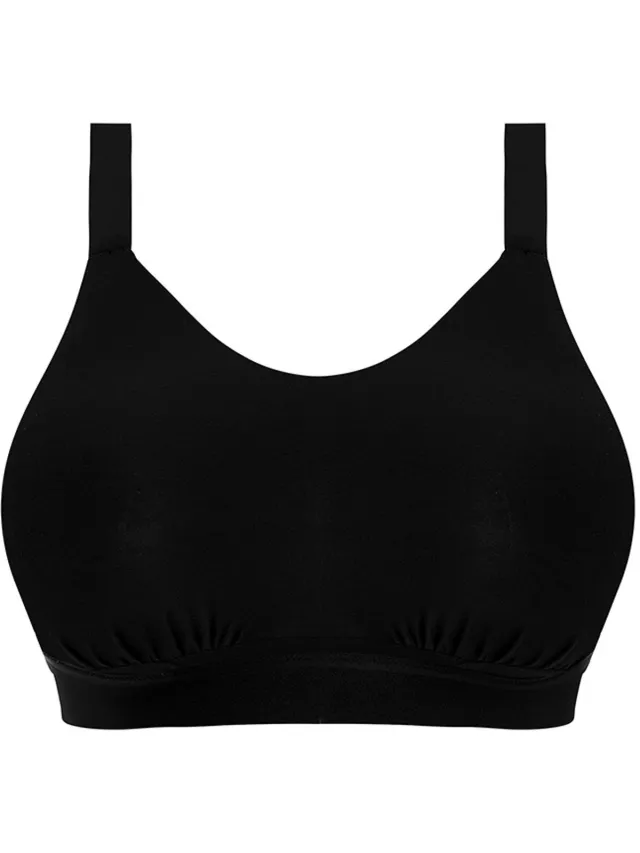 Elomi Downtime Grote Maten Bralette - Zwart - 100G/H