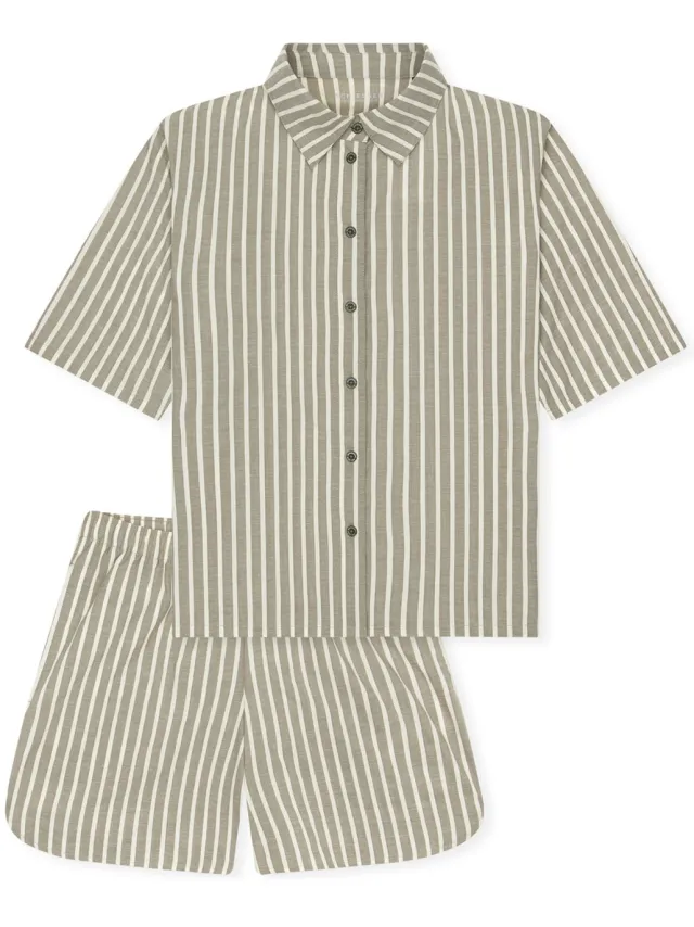 Schiesser Vrouwen Pyjama Selected Premium olijfgroen, foto 2