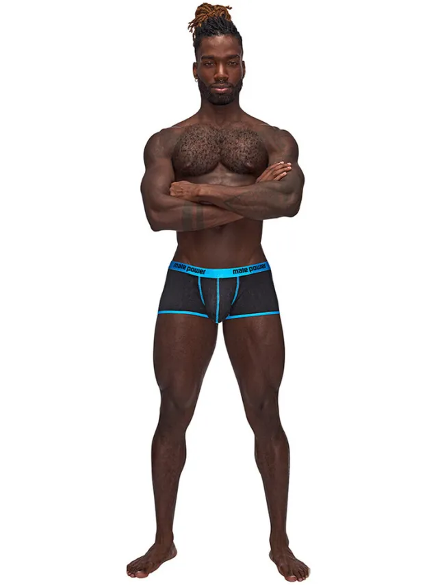 Male Power Uplift Mini Short - S - Zwart