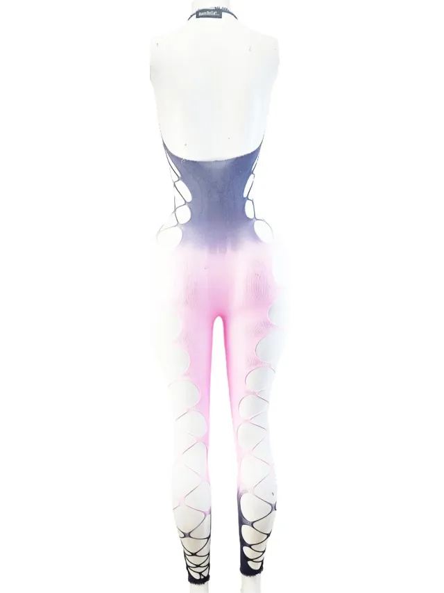 BamBella ® - Panty pak -Onesize - body suit - Dames - Onesize - Erotische jumpsuit van kant lingerie roze paars