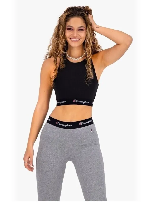 Champion Sport BH Champion Script Logo Waist Racer Back Sports Zwart