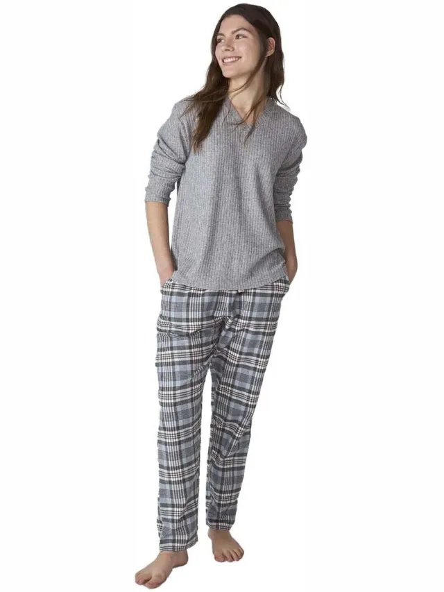 J&J Brothers pyjamaset grijs Multicolour