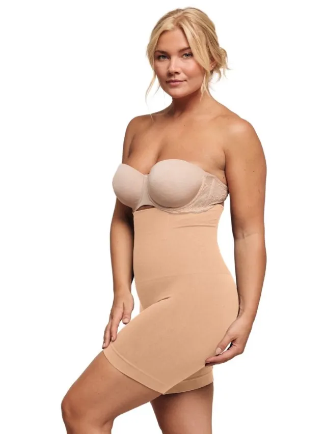 Shapesse Fine Shaping High Short | Light Beige Soft Nude