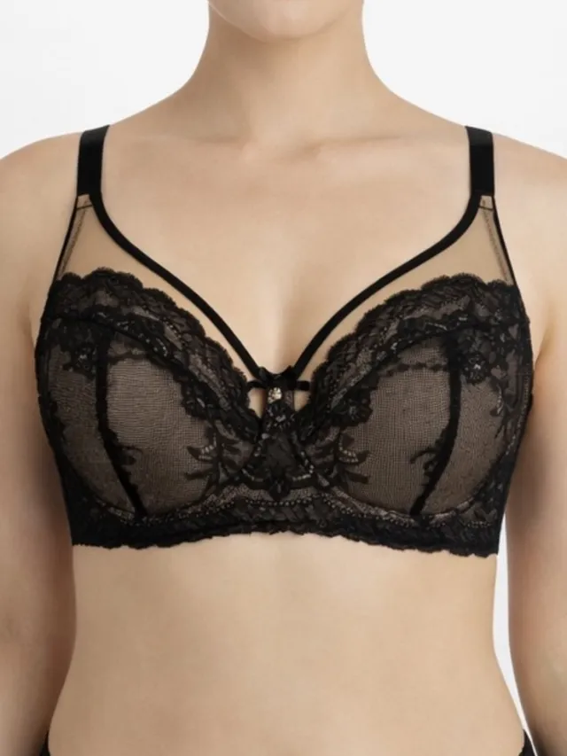 MILENKA softcup beugel BH - black lace Zwart