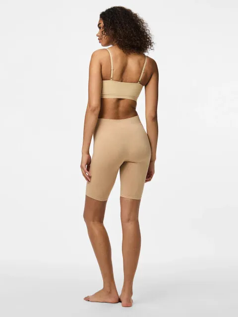 Pieces Dames shorts pclondon onderbroek lange pijp 2-pack Beige