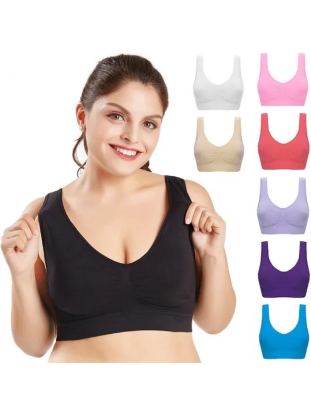 WiseGoods Premium BH Zonder Beugel - Sport BH - Magic Bra - Dames Kleding - Ondergoed - Push Up - Met Pads - Zwart - 4XL - Cup E F