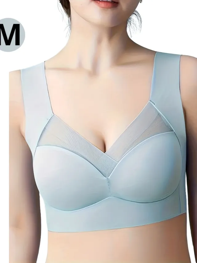 Bovista BH Zonder Beugel - Zonder Bandjes - Push-up Bh's - Comfort Bh - Lichtblauw