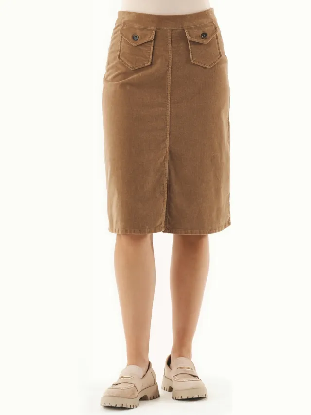 ORGANICATION dames vegan Rok Corduroy Camel