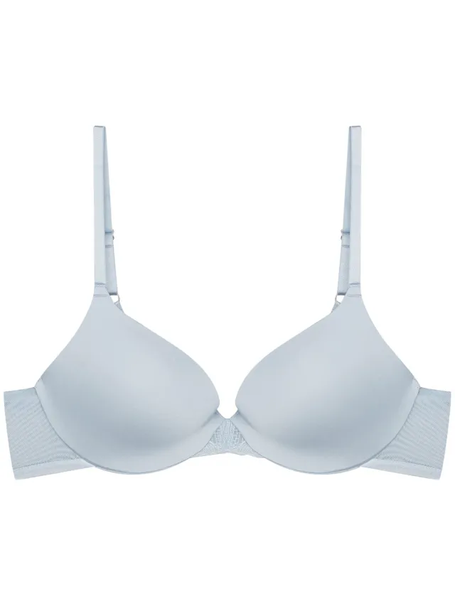 ESOTIQ Bluey-serie - Push-upbeha - Lichtblauw - Geborduurd netmateriaal Lichtblauw;Goud