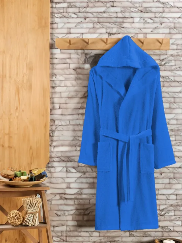 Nestly Badjas - Ochtendjas - Badstof - Blauw