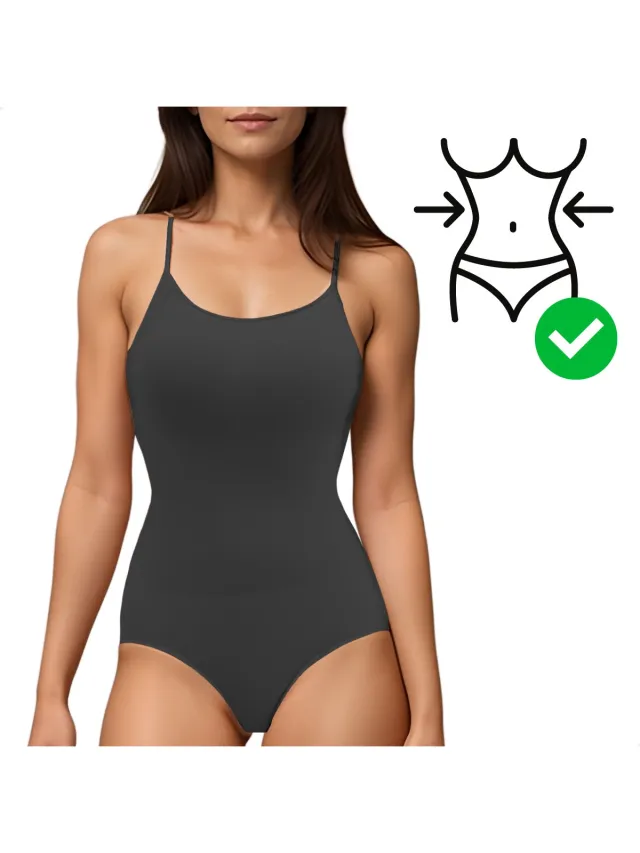 RENALUX Corrigerende Body's - Corrigerend Hemd Dames - Corrigerende Bodysuit - Corrigerend Ondergoed Dames - Zwart