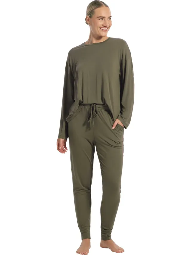 Ten Cate Basics pyjama set forest mist voor Dames
