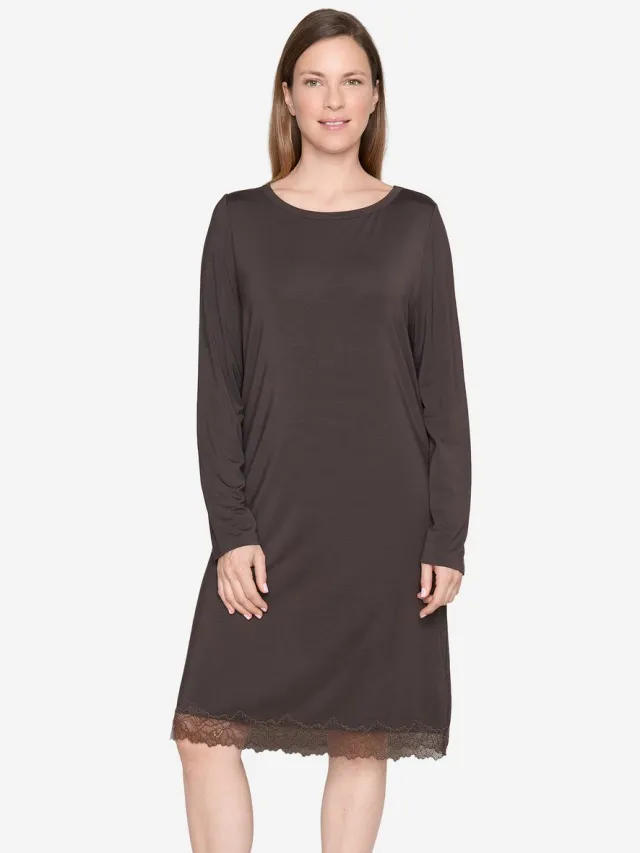 Joop! Nachthemd Loungewear Donkerbruin