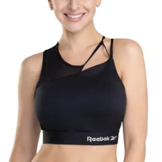 Reebok Alura Cut Out Crop Top sportbeha zwart