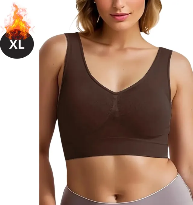 Livano BH Zonder Beugel - Zonder Bandjes - Push-up Bh's - Comfort Beha - Gemengd - Comfortabel - Bruin