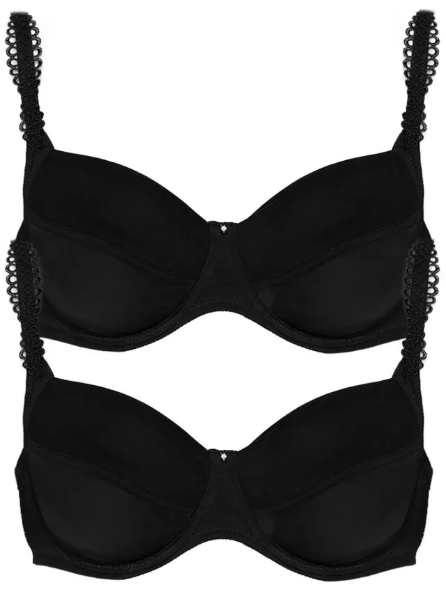 Viania 2-pack spacer beugelbeha Sally zwart zwart