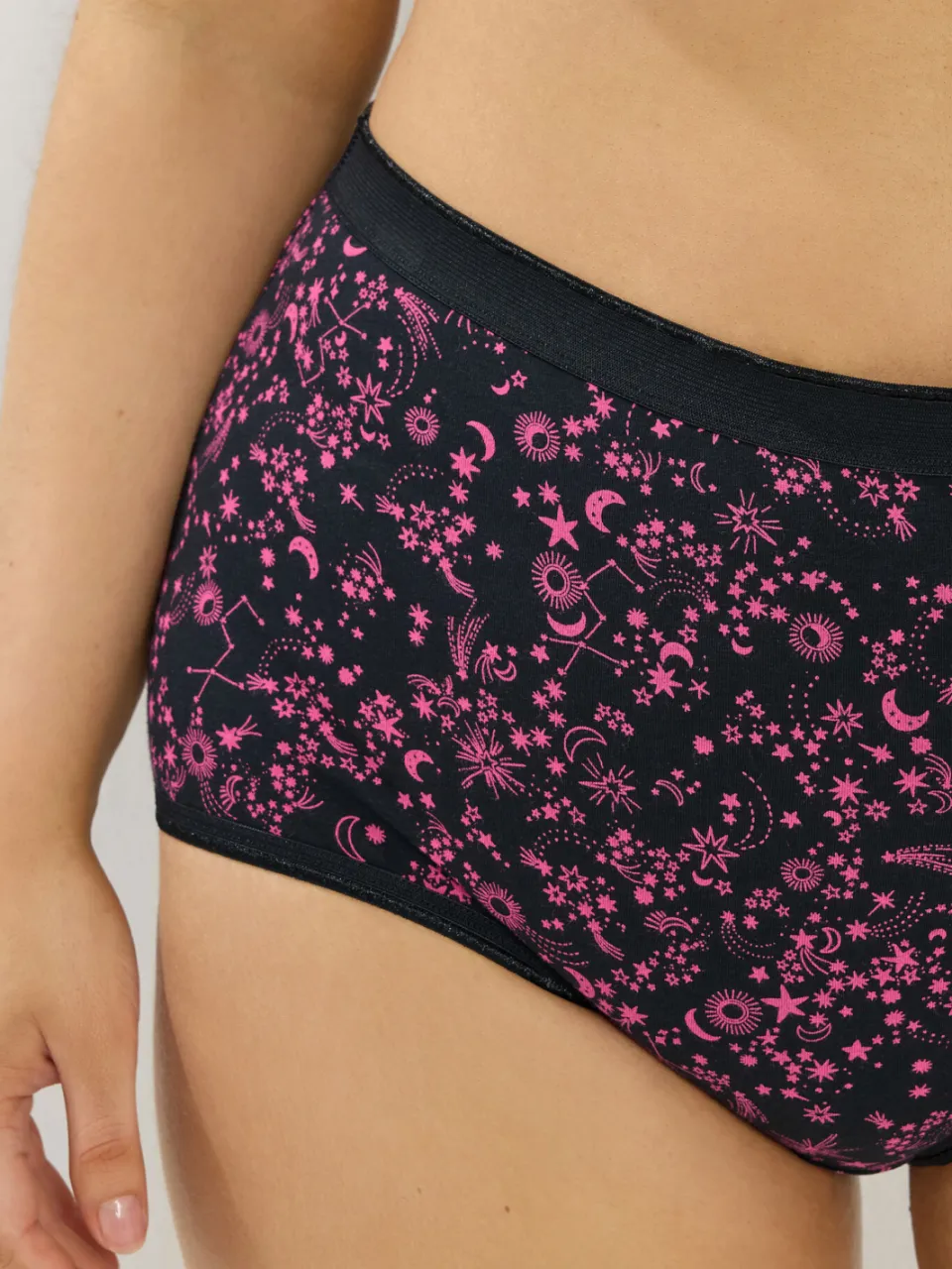 Yours 5 Pack Roze Slips Met Volledige Dekking Met Hemelprint-48, foto 5