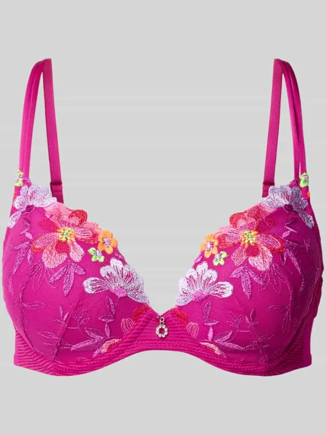 Marie Jo triangel-bh met kant model 'ODILLY' Felroze
