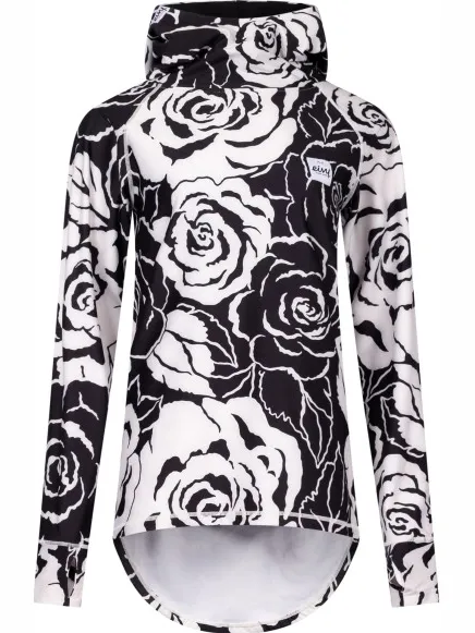 Eivy Icecold Hood Top longsleeve zwart-wit Grijs