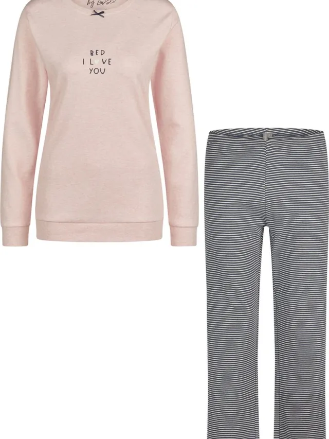 By Louise Dames Winter Pyjama Set Lang Interlock Roze