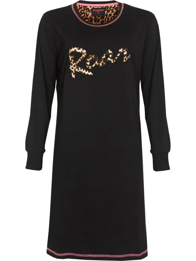 Irresistible dames nachthemd zwart IRNGD2003A - Maten: