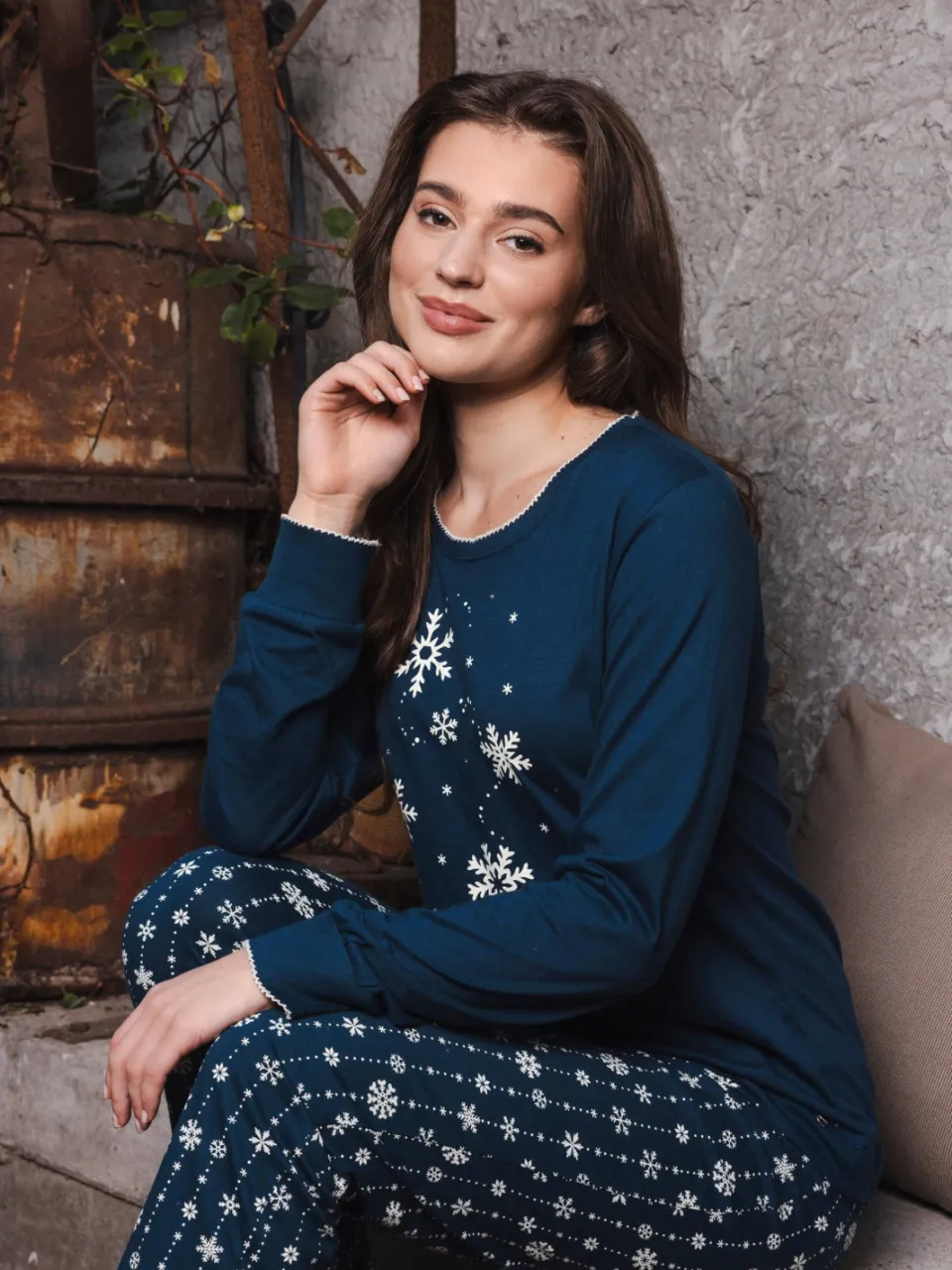 Rebelle Snowy Sparkle pyjamaset donkerblauw, foto 2