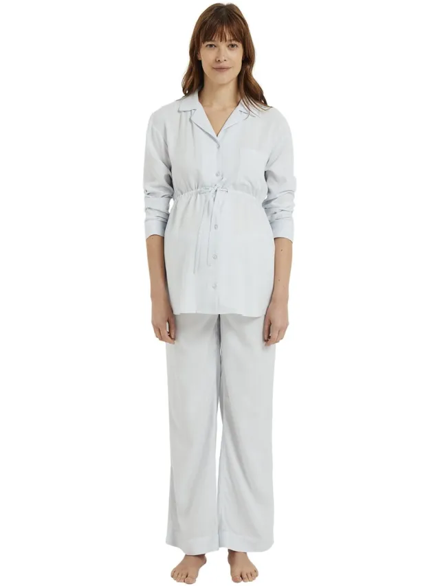 vertbaudet 2-delige effen pyjamaset Before and After hemelsblauw