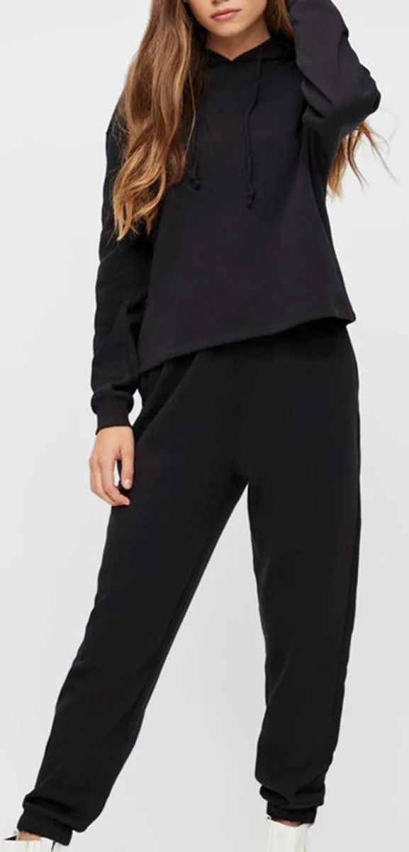 Pieces Huispak dames - Lounge pak dames - Oversized jogging pak vrouwen - Zwart /