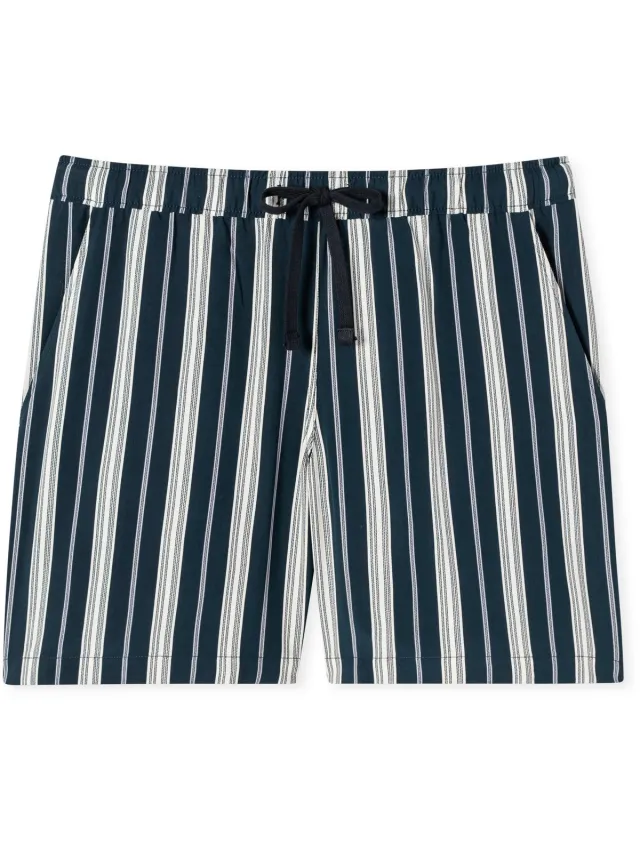 Schiesser Mix+Relax loungebroek kort - dames geweven short gestreept meerkleurig multicolour 1
