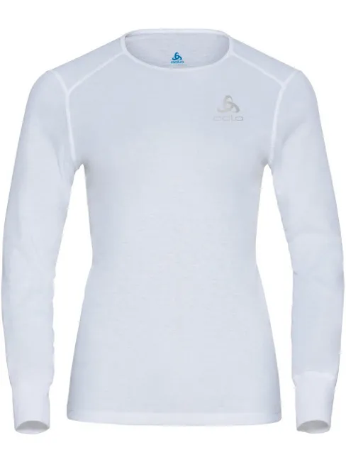 Odlo BL Top Crew Neck Active Warm Eco shirt wit Wit/Grijs
