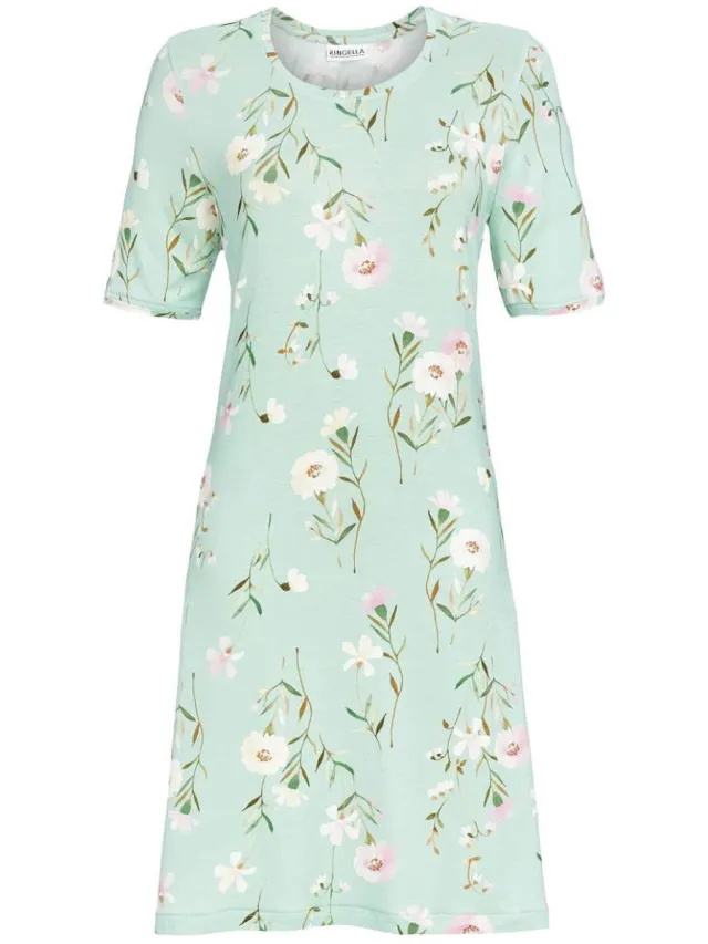 Ringella Flower Print – Nachtkleed – 5211034 – Jade – Groen
