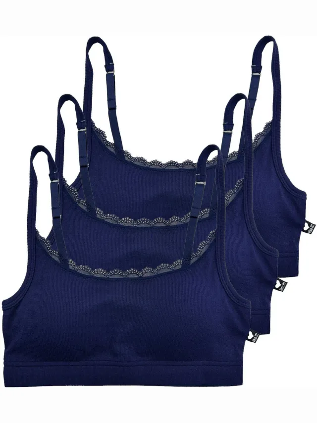 Like it! 3-pack Bustier Jessy middernachtblauw