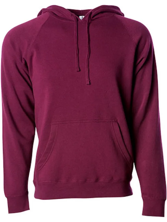 Independent Unisex Midweight Special Blend Raglan Hooded Pullover - Maroon