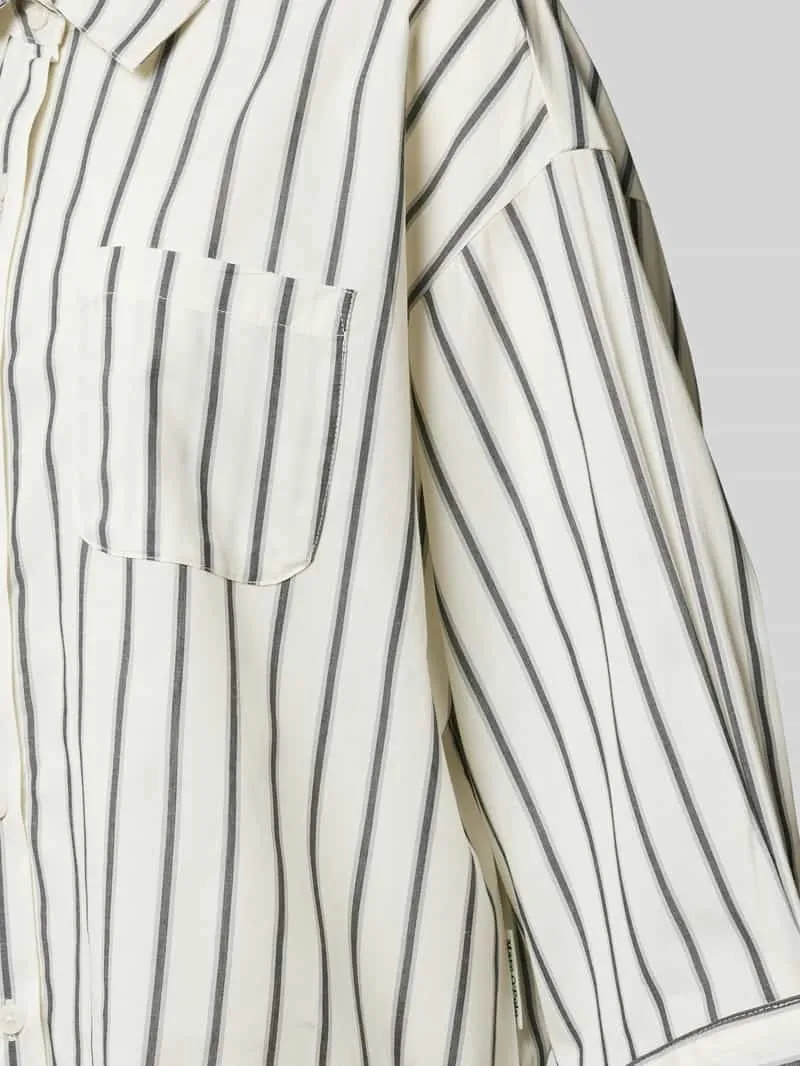 Marc O'Polo Loose fit pyjamatop van zuiver katoen offwhite, foto 3