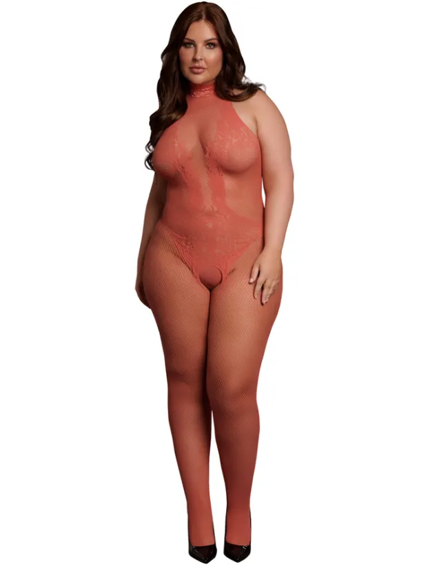 Le Désir by Shots Visnet en Kant Bodystocking - Koning Maat
