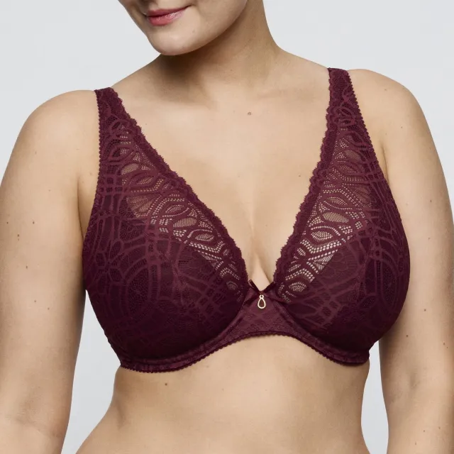 PrimaDonna Salerno Plunge Bh Halve Mousse Cups 0163532 Evening red - maat EU 70D / FR