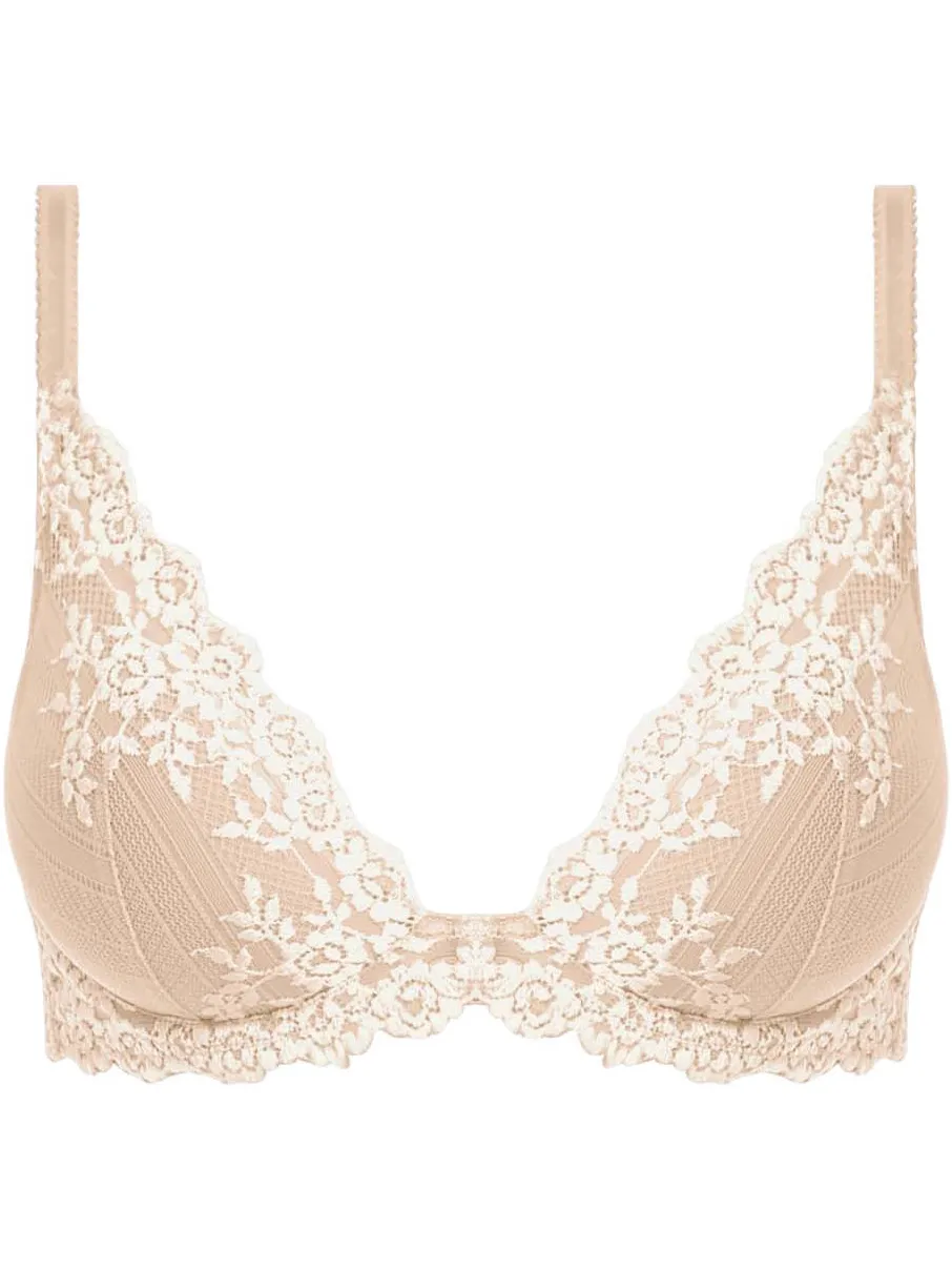 Wacoal Embrace voorgevormde plunge beugel-bh lichtbeige lichtbeige/wit, foto 2