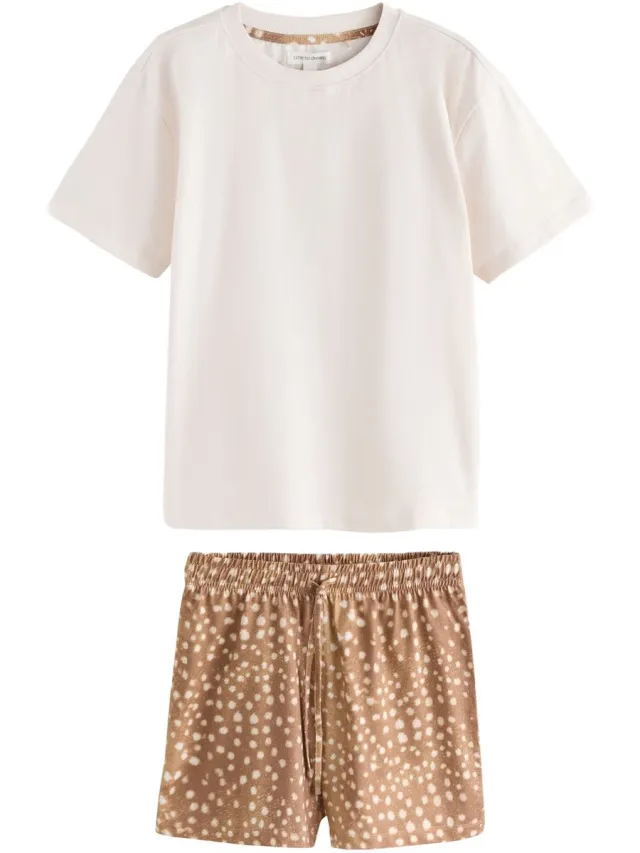 Next Dames - Pyjama met short - Crème Neutral Animal