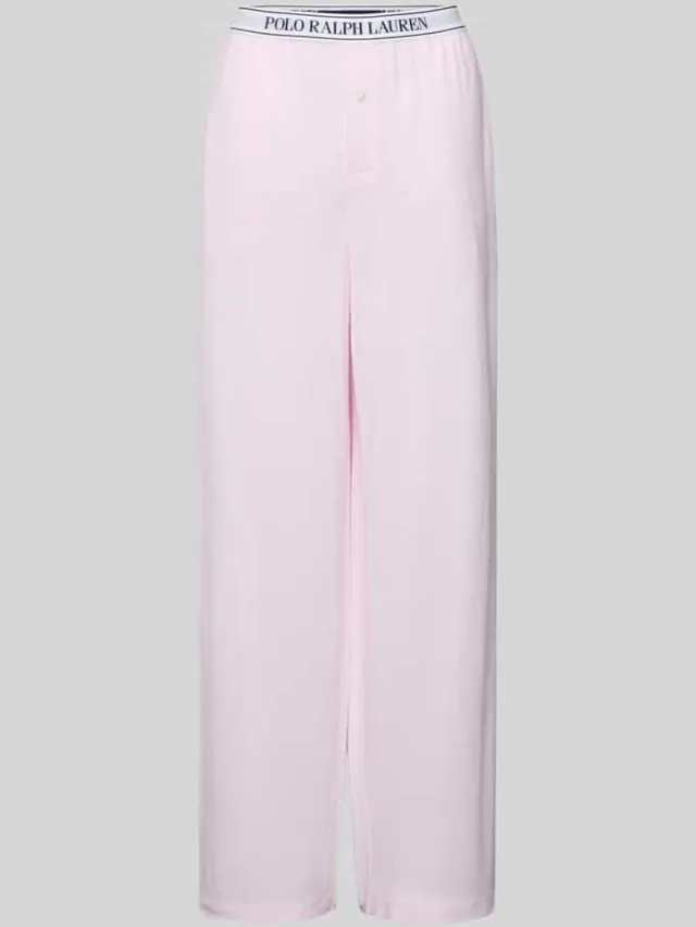 Polo Ralph Lauren Straight leg pyjamabroek met elastische band met label Roze