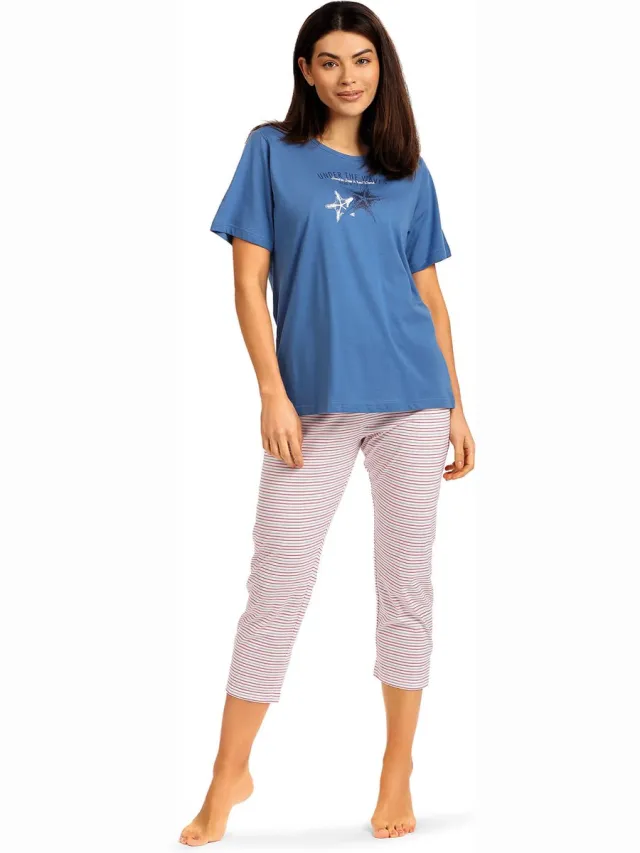 Comtessa Dames Pyjama 'Starfish Blue'